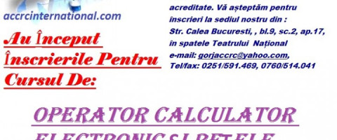 Imagine prezentare Curs: OPERATOR CALCULATOR ELECTRONIC și REȚELE